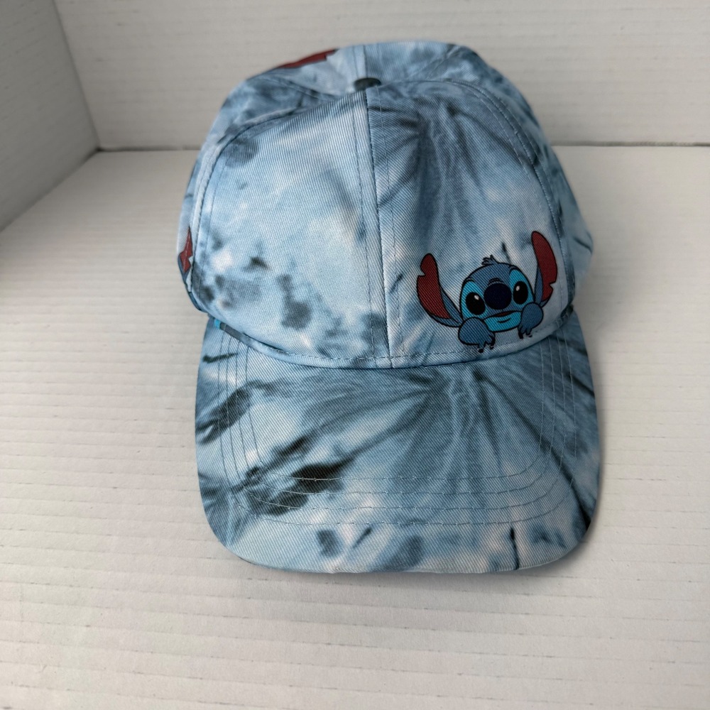 Disney Lilo & Stitch Kids Blue Tie Dye Baseball Cap Snapback Hat 350-L23-007493
